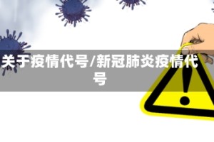 关于疫情代号/新冠肺炎疫情代号