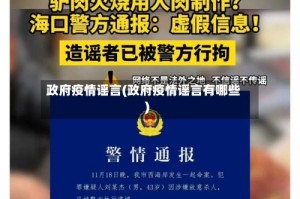政府疫情谣言(政府疫情谣言有哪些)