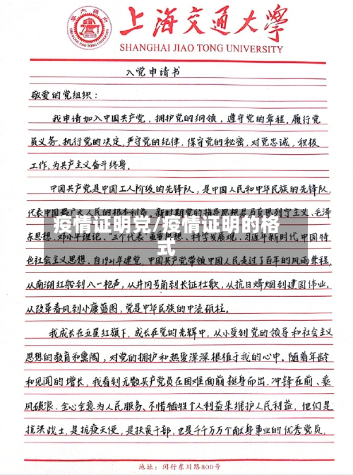 疫情证明党/疫情证明的格式-第1张图片